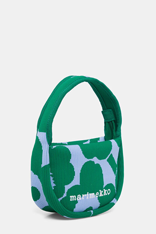 Knitted Mini Unikko Green Pattern Bag 2