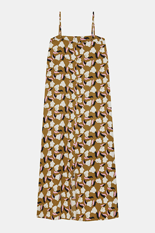 Beige Patterned Women's Dress 2