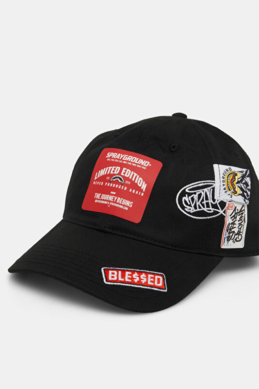 Black Embroidered Men's Hat 3
