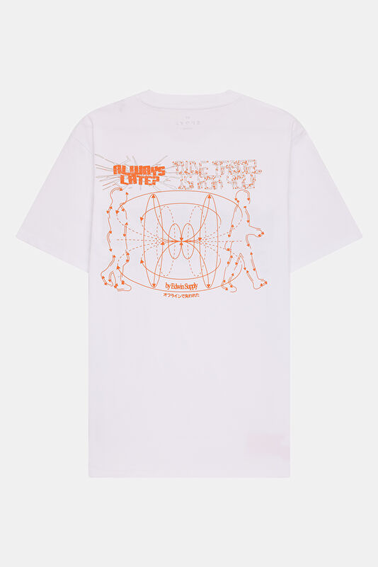 Relax Fit White Crew Neck Printed Men's T-Shirt 2