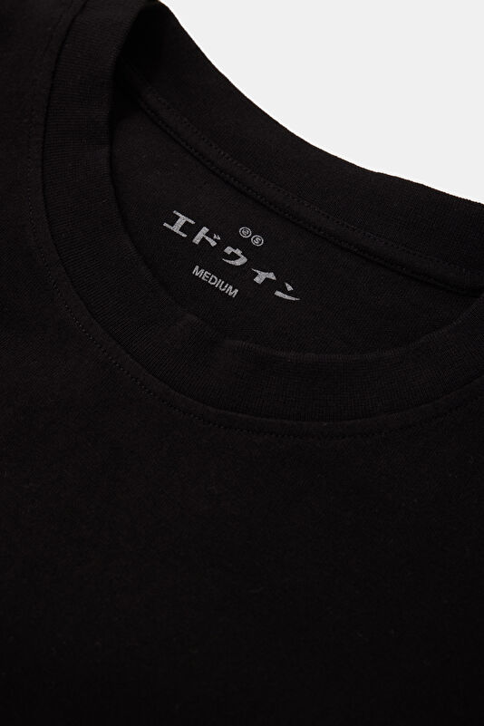 Relax Fit Black Crew Neck Printed Men's T-Shirt 3