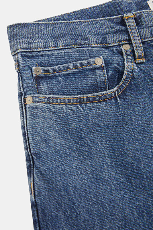 Mavi Wide Leg Kot Jean Erkek Pantolon 4