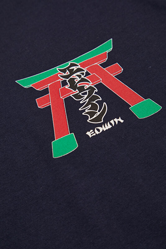 Relax Fit Navy Crew Neck Printed Men's T-Shirt 4
