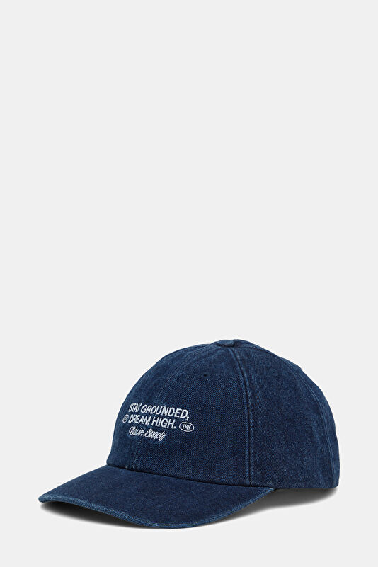 Indigo Embroidered Men's Hat