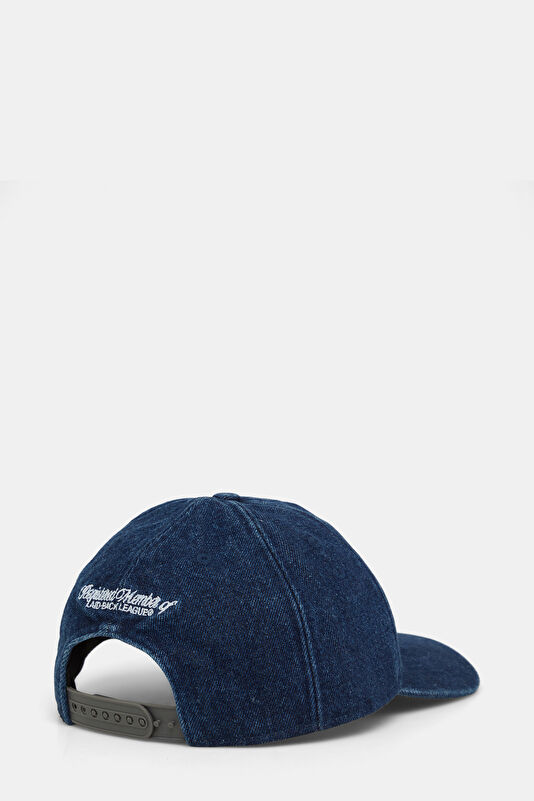 Indigo Embroidered Men's Hat 2