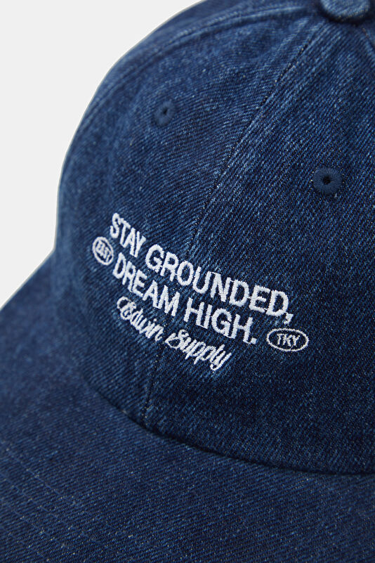 Indigo Embroidered Men's Hat 4