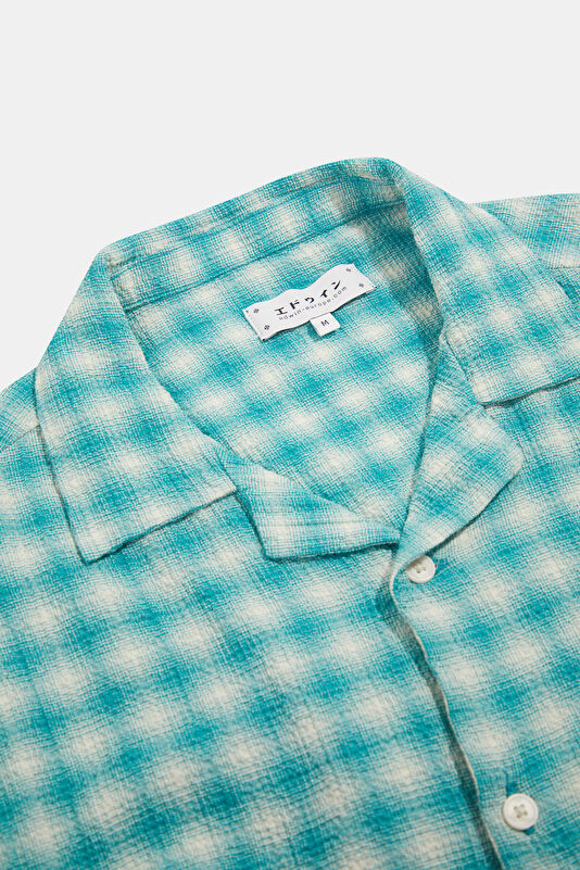 Relax Fit Light Blue Patterned Resort Collar Shirt 3
