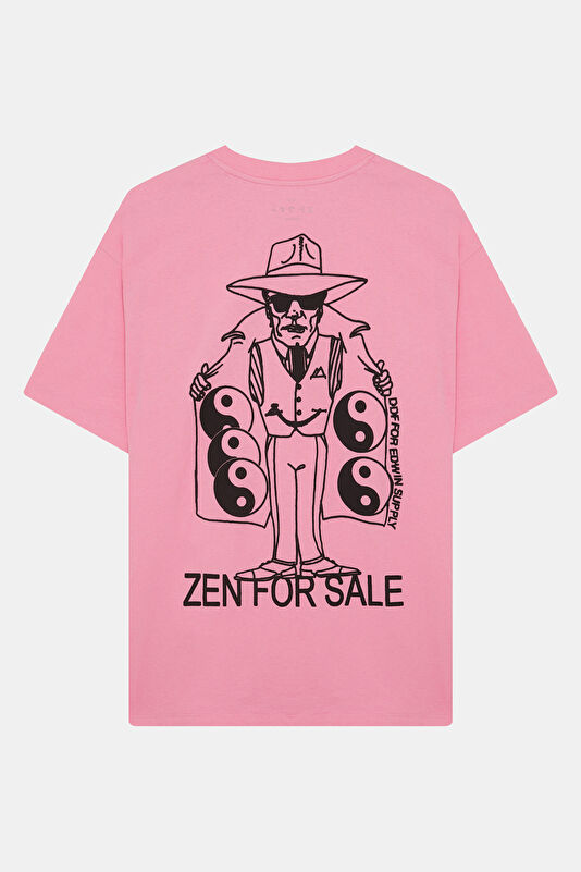 Relax Fit Pink Crew Neck Printed T-Shirt 2