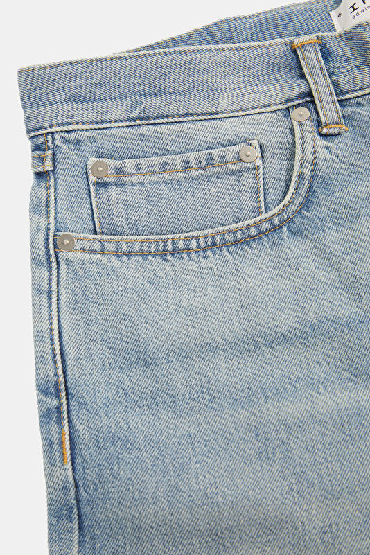 Açık Mavi Wide Leg Kot Jean Erkek Pantolon 4
