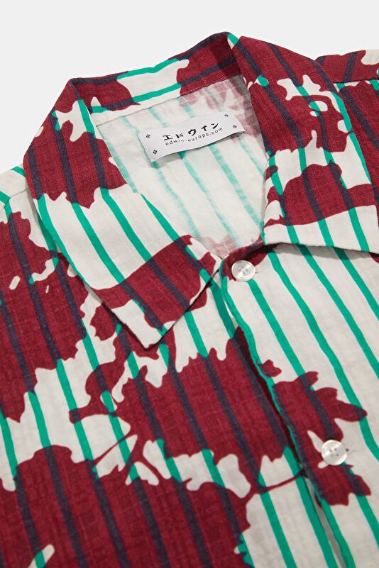Relax Fit Multicolored Patterned Resort Collar Men's Shirt 3