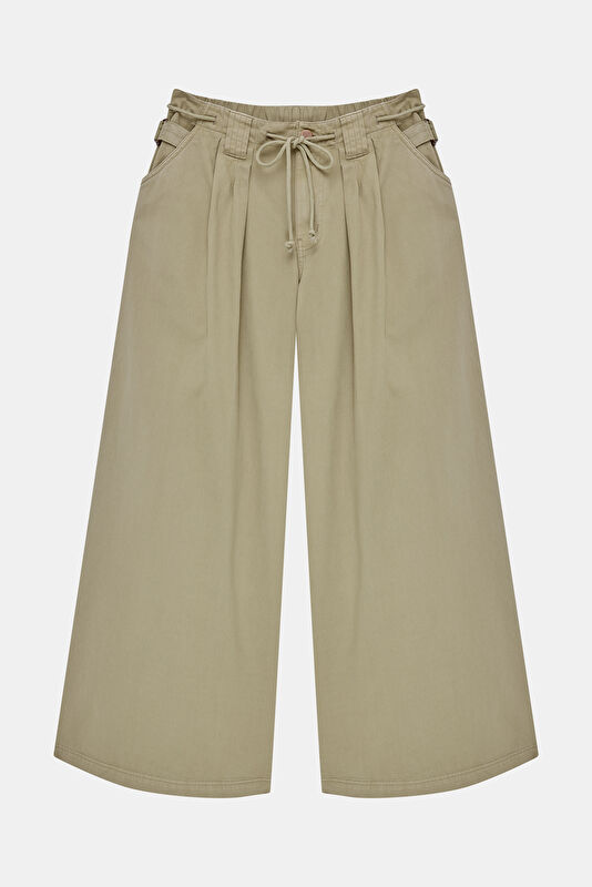 Vizon Wide Leg Kadın Pantolon
