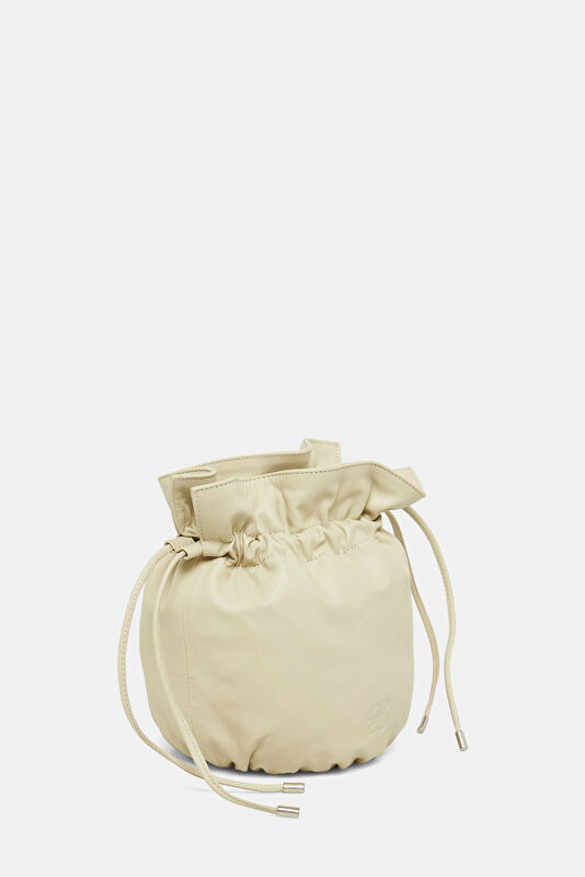 Mwzilla String Beige Leather Bag 3