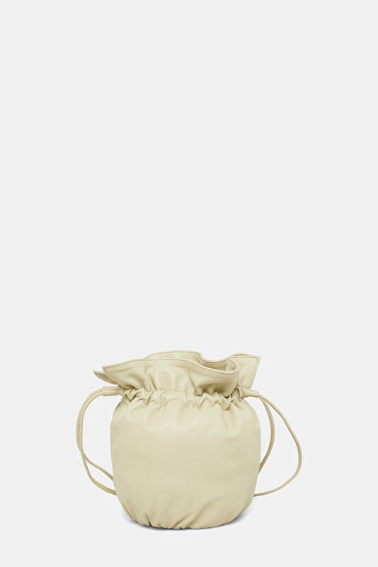 Mwzilla String Beige Leather Bag 4