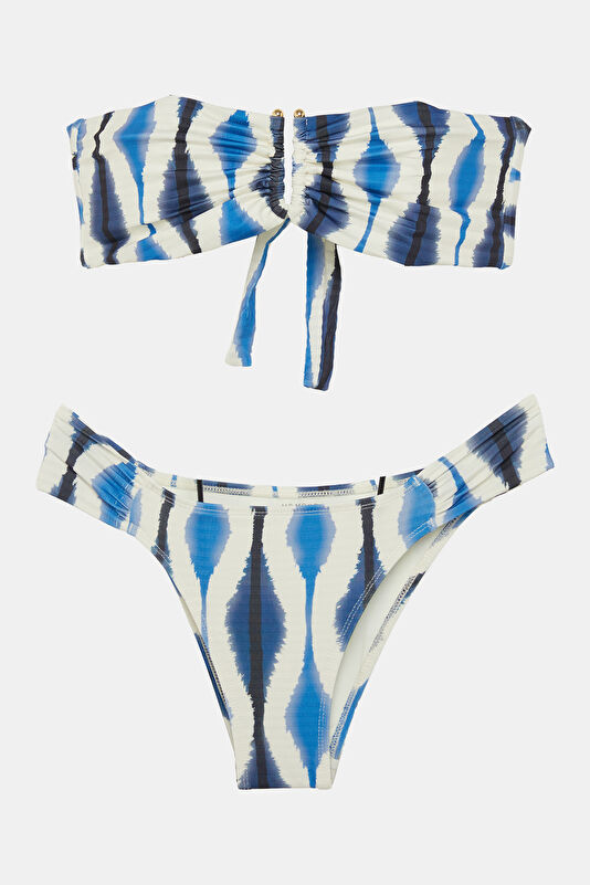 Black Patterned Women's Bikini