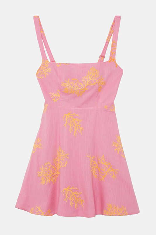 Yellow Patterned Women's Dress
