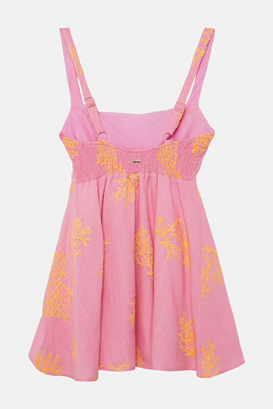 Yellow Patterned Women's Dress 2