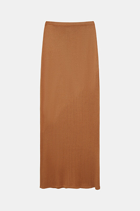Turuncu Rayon Kadın Etek