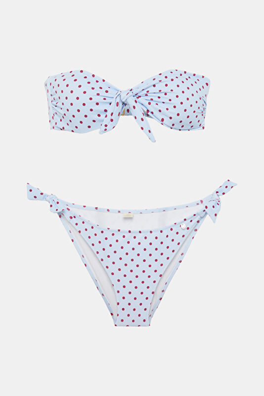Light Blue Polka Dot Women's Bikini