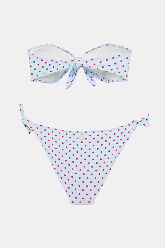 Light Blue Polka Dot Women's Bikini 2