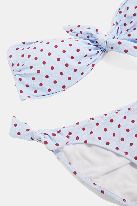 Light Blue Polka Dot Women's Bikini 3