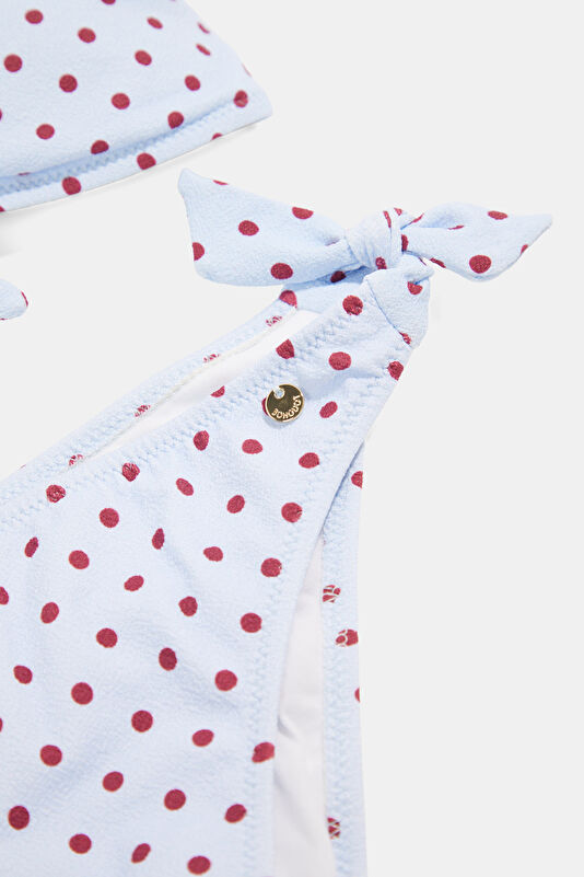 Light Blue Polka Dot Women's Bikini 4