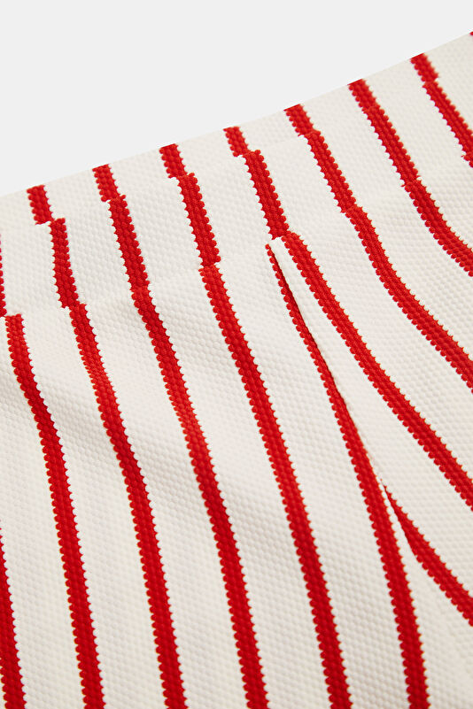 White Striped Women's Shorts 3