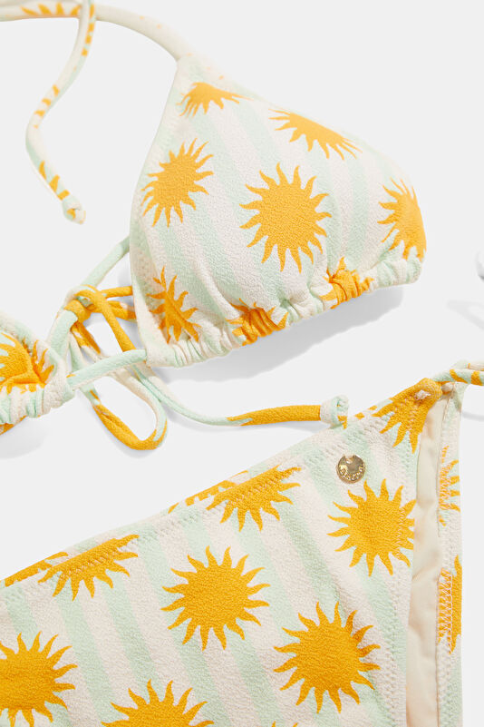 White Floral Patterned Women's Bikini 4