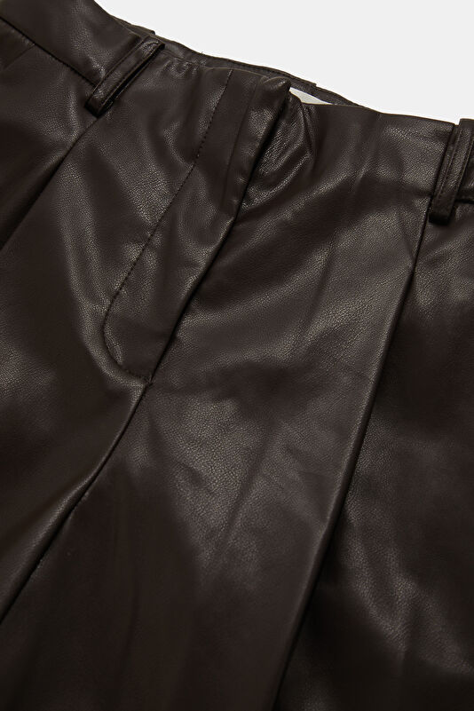 Dark Brown Wide Leg Pants 3