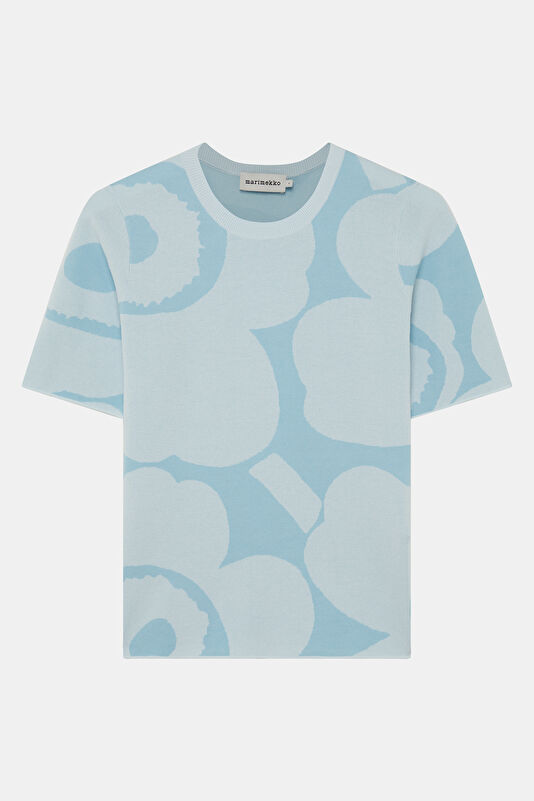 Light Blue Patterned Women's Blouse