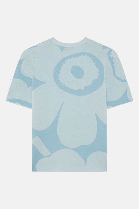 Light Blue Patterned Women's Blouse 2