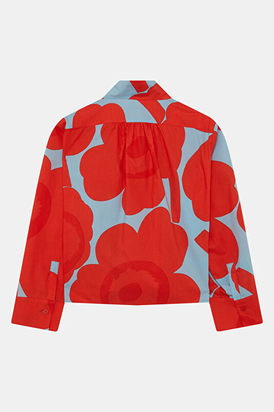 Relax Fit Red Patterned Women's Shirt 2