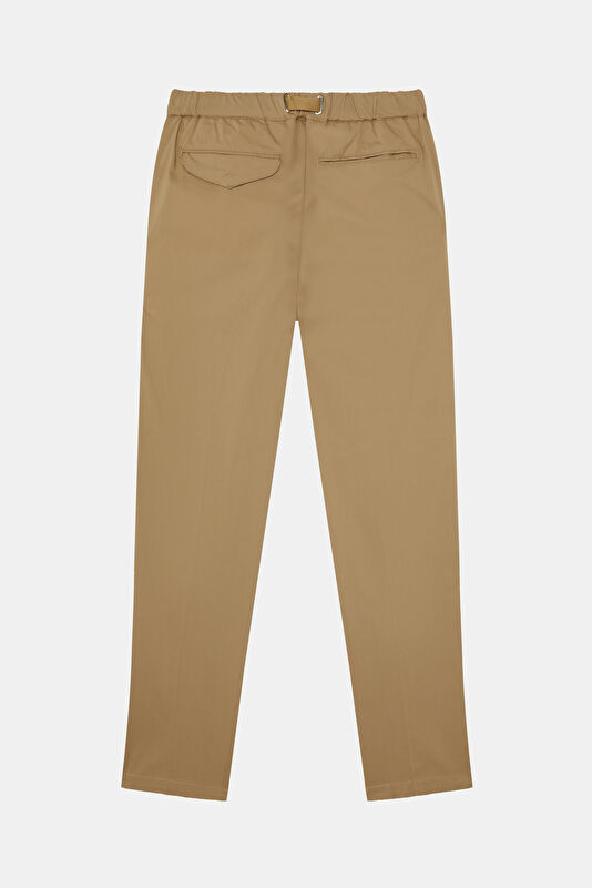 Beige Straight Leg Men's Trousers 2
