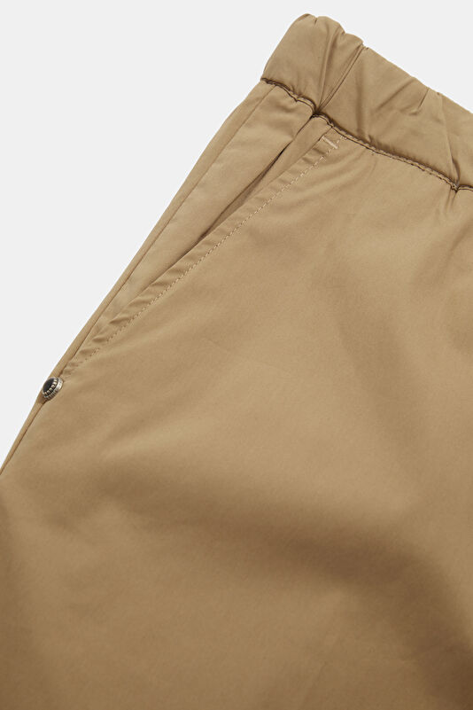 Beige Straight Leg Men's Trousers 4