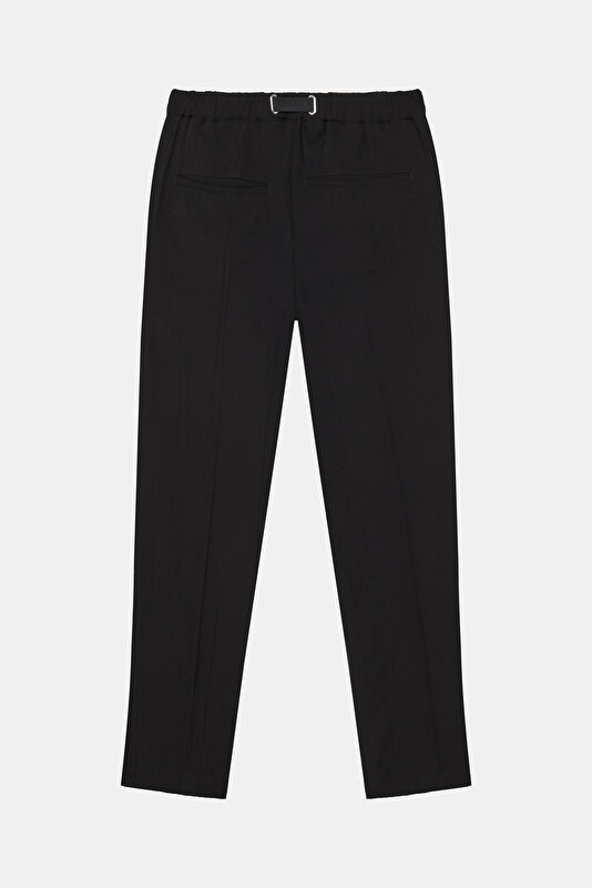 Siyah Straight Viskoz Erkek Pantolon 2