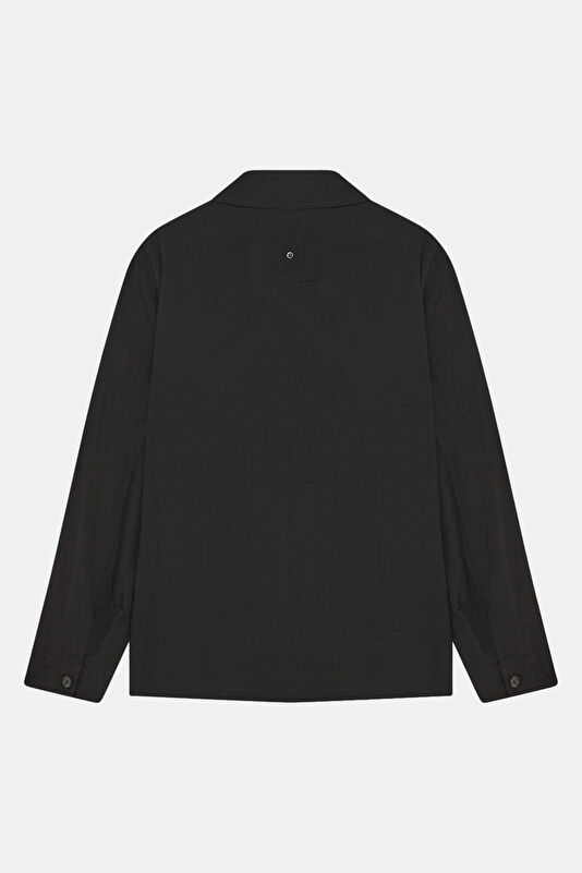 Black Buttoned Viscose Men's Jacket 2