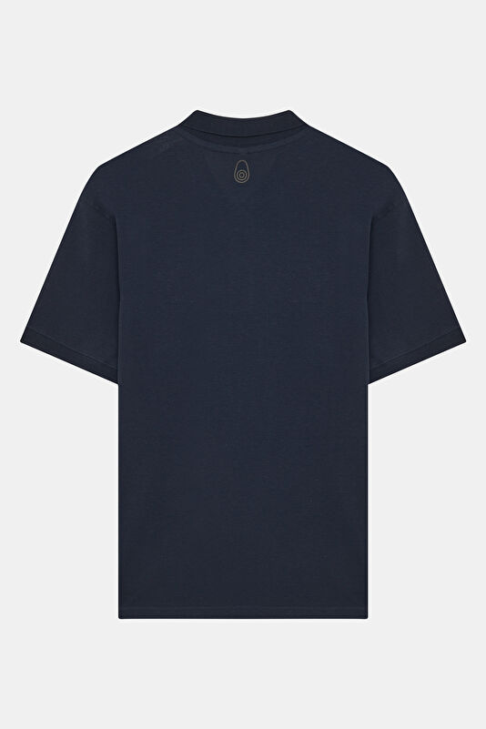 Relax Fit Navy Polo Collar Men's T-Shirt 2
