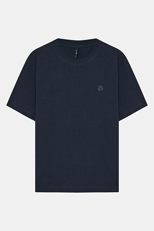 Relax Fit Navy Crew Neck Men's T-Shirt