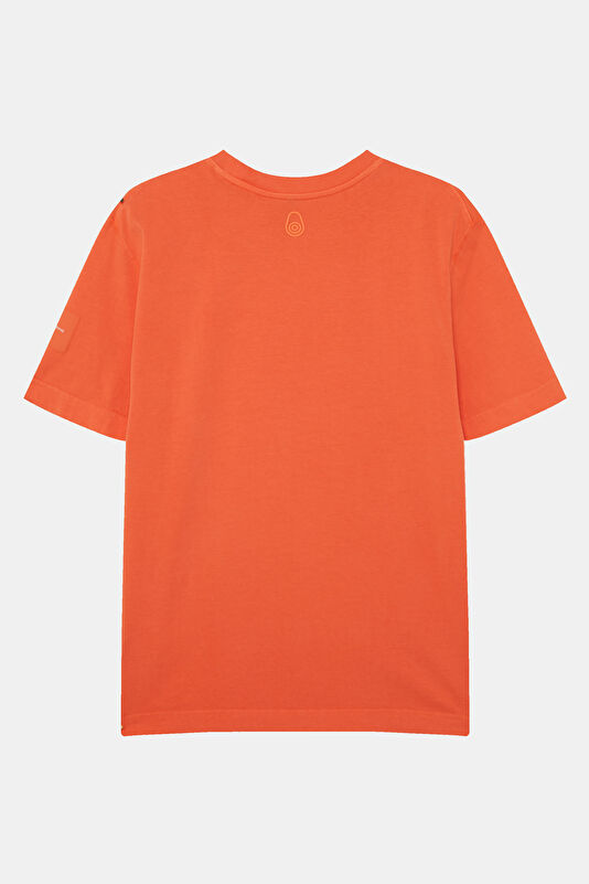 Relax Fit Orange Crew Neck Men's T-Shirt 2