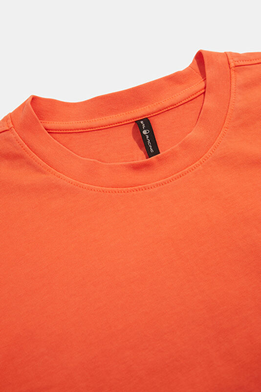 Relax Fit Orange Crew Neck Men's T-Shirt 3