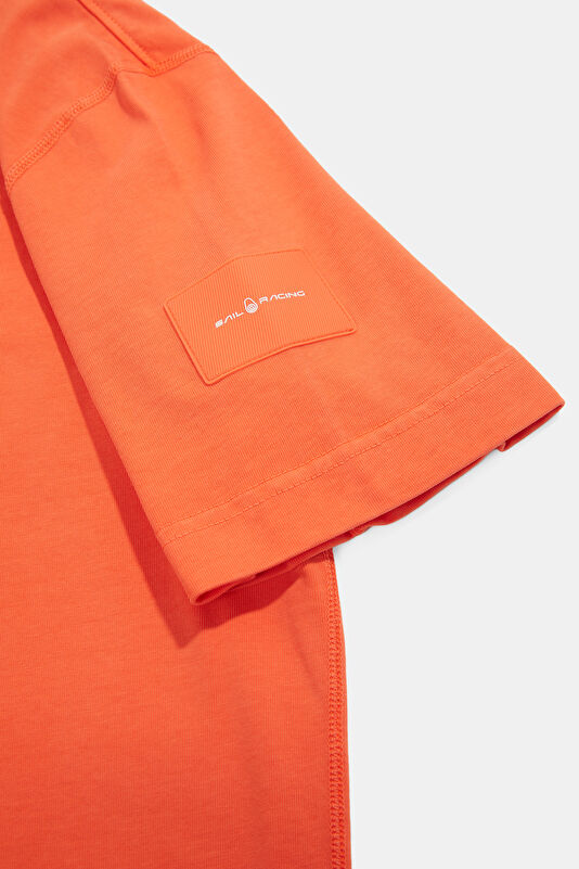 Relax Fit Orange Crew Neck Men's T-Shirt 4