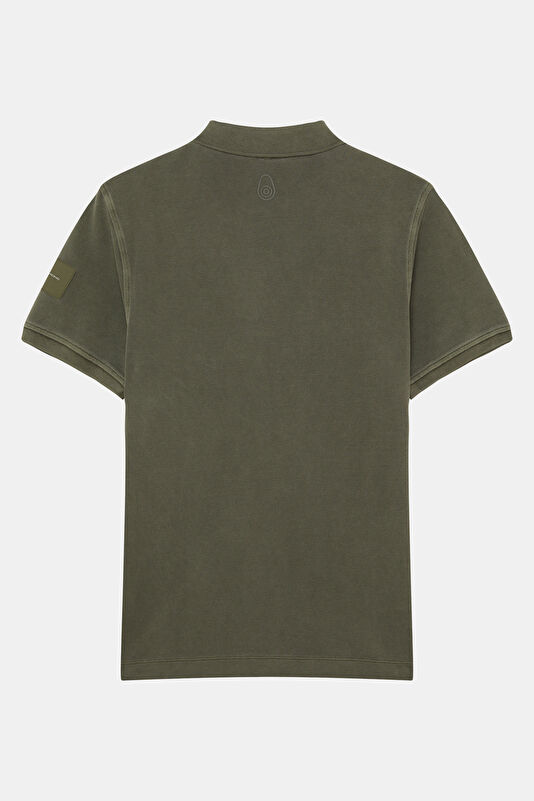 Relax Fit Green Polo Collar Men's T-Shirt 2
