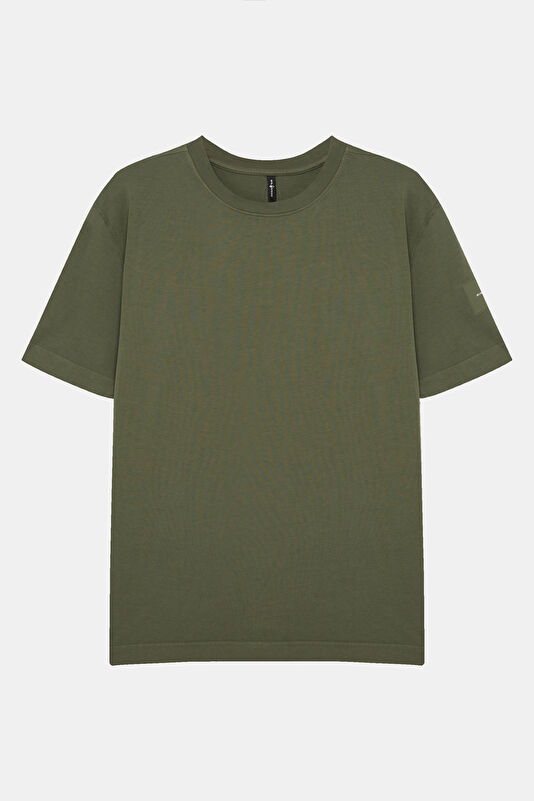 Relax Fit Green Crew Neck Men's T-Shirt
