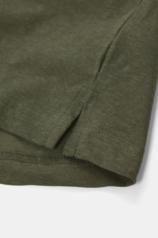 Relax Fit Khaki Polo Collar Men's T-Shirt 4