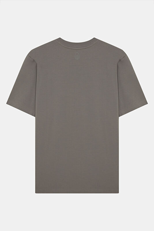 Relax Fit Beige Crew Neck Men's T-Shirt 2