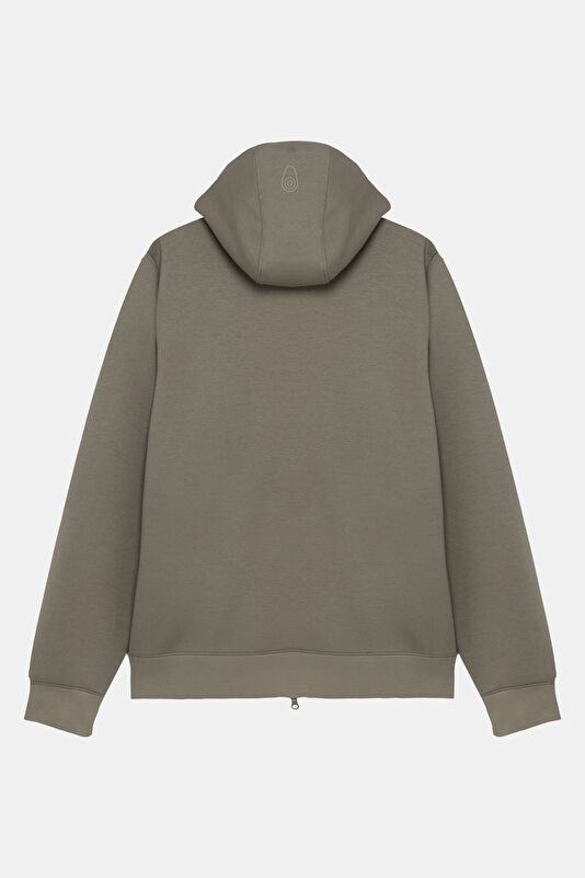 Gri Relax Kalıp Kapuşonlu Erkek Sweatshirt 2