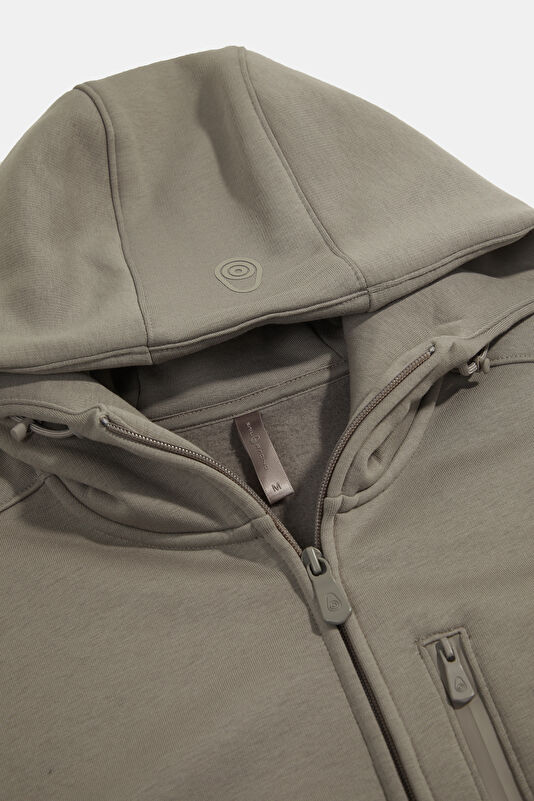 Gri Relax Kalıp Kapuşonlu Erkek Sweatshirt 3