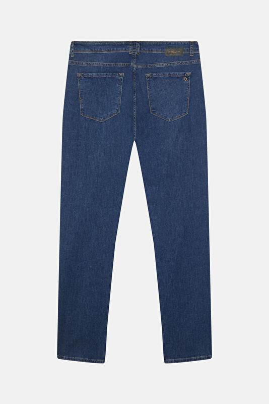 Relax Fit Indigo Slim Fit Cotton Elastane Men's Jeans 2