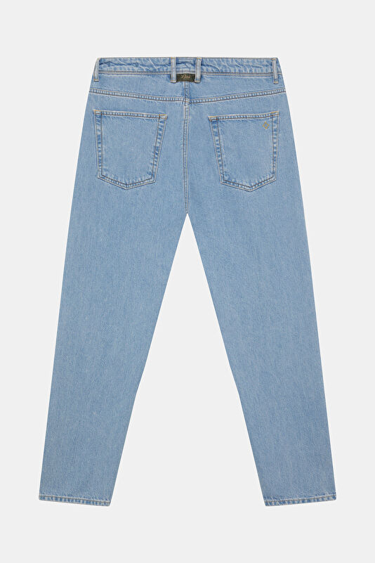 Relax Kalıp İndigo Slim Fit Erkek Jean Pantolon 2