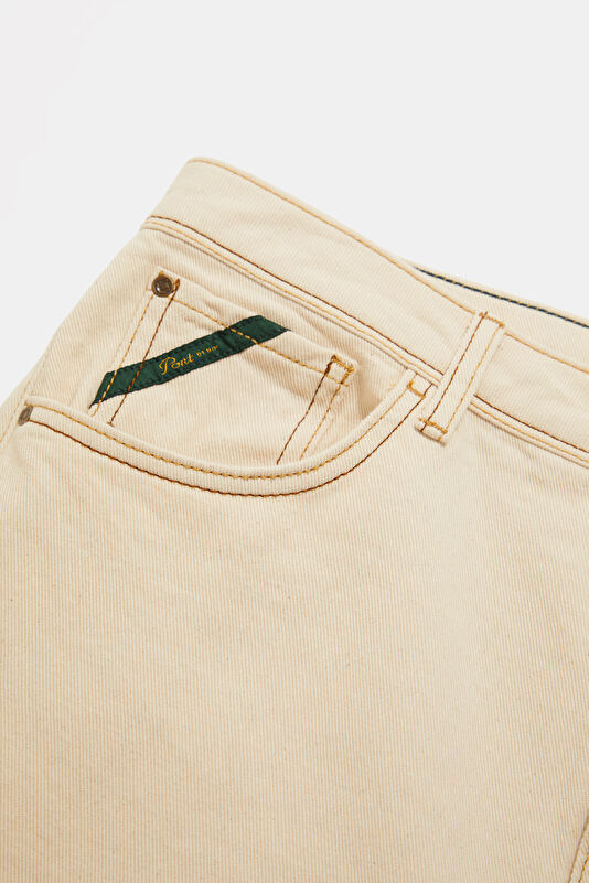 Relax Fit Ecru Straight Leg Men's Jeans 3