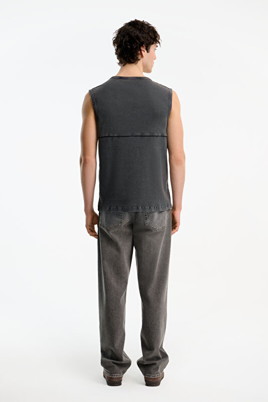 Siyah Tank Erkek T-Shirt 2